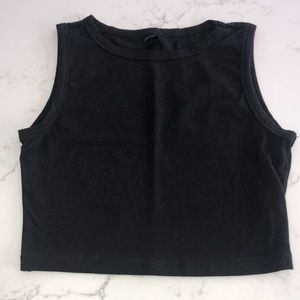 Black SHEIN sleeveless midriff top